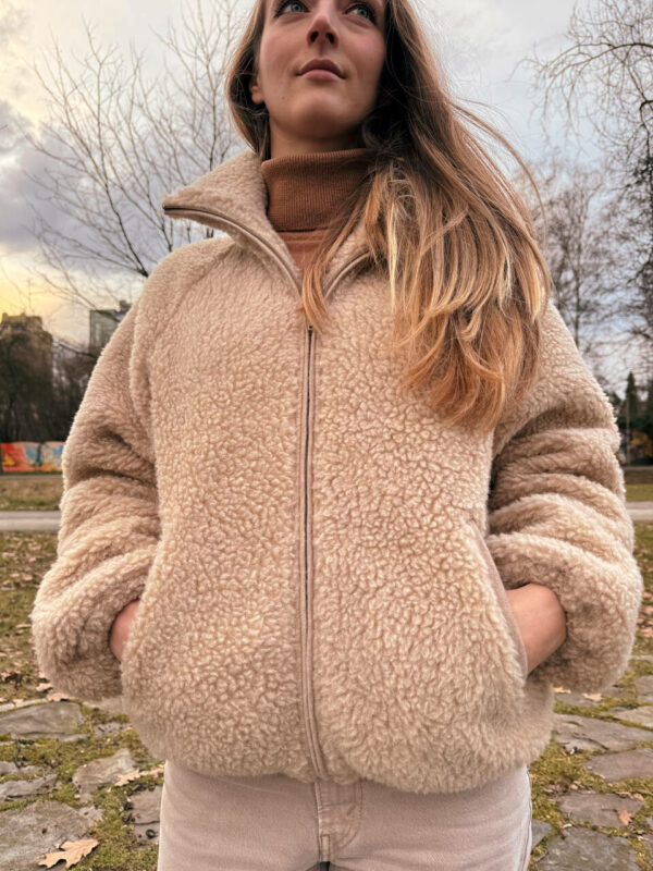 Kurtka damska z wełny merino TEDDY - obrazek 5