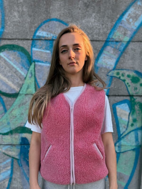 Kamizelka damska z wełny merino TEDDY - obrazek 3