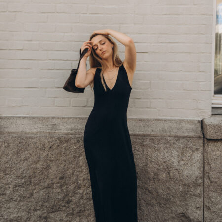 MERINO DRESS | Długa sukienka z wełny merino